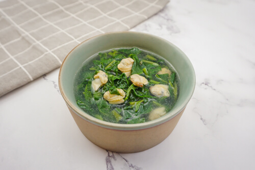 Canh mùng tơi nấu ngao