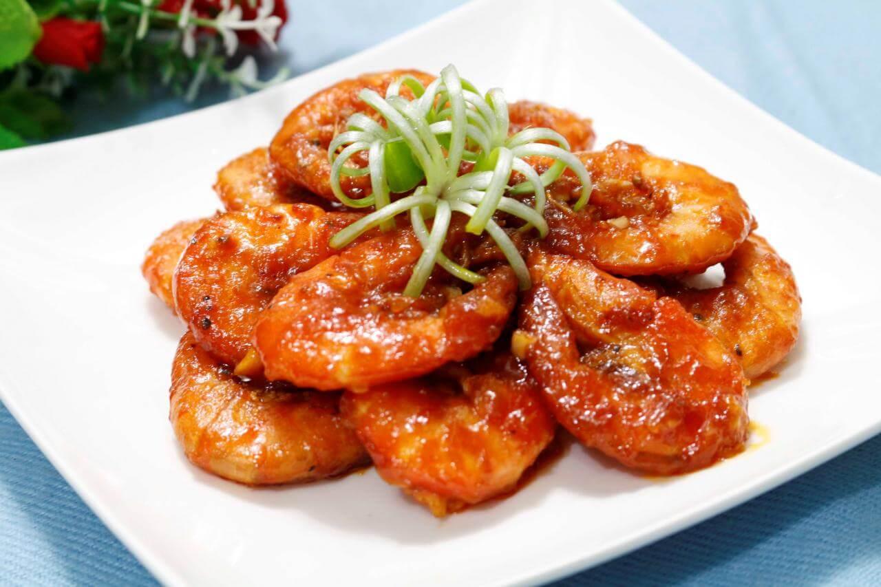 Tôm chiên giòn sốt chua ngọt